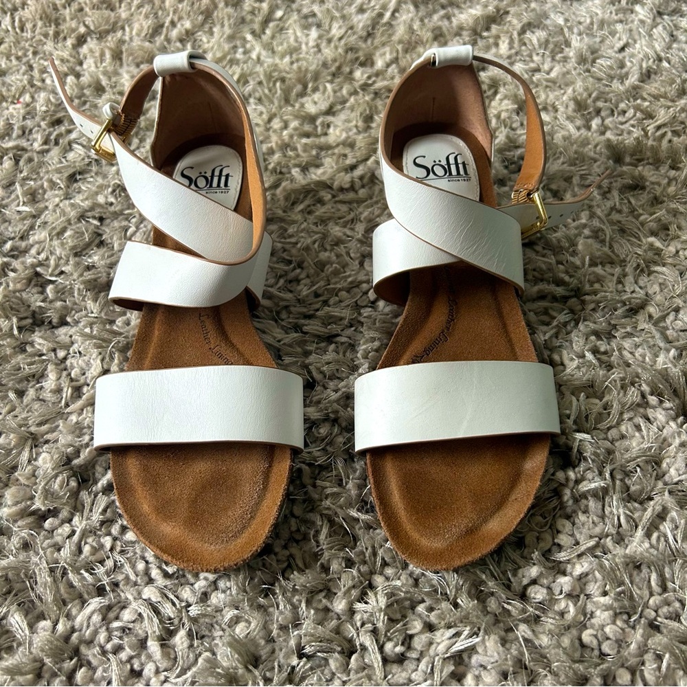 White Kitten Heel Wedges